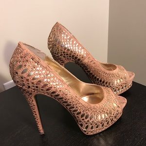 Gold Bebe heels